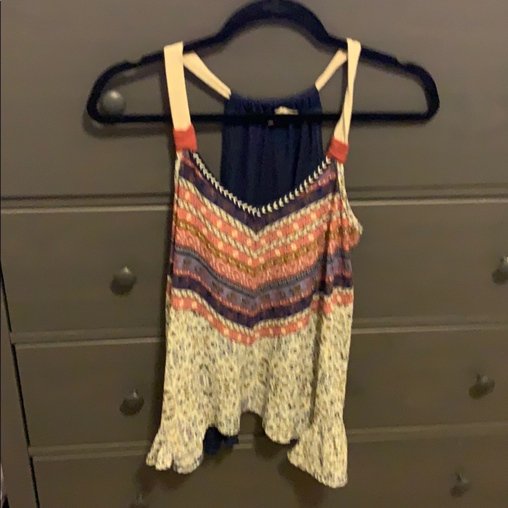 Multicolored and print tank top